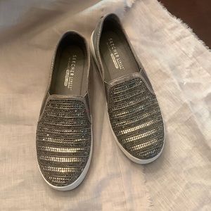Skechers Double Up Rhinestone trim Slip ons